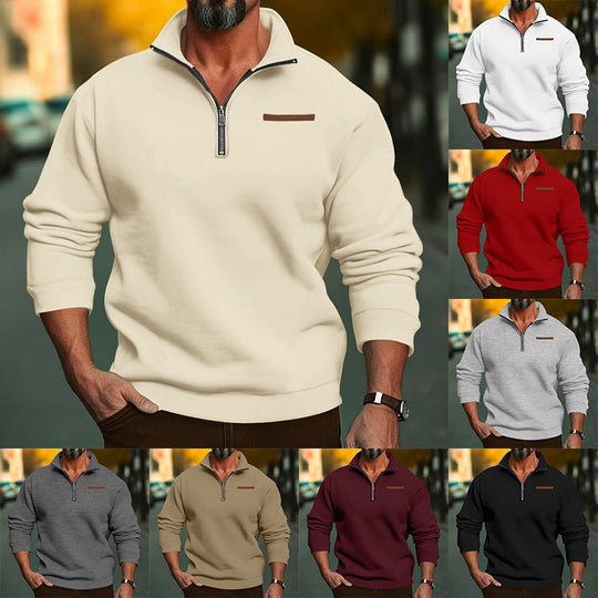 Herren Fleece Sweatshirt mit Reißverschluss
