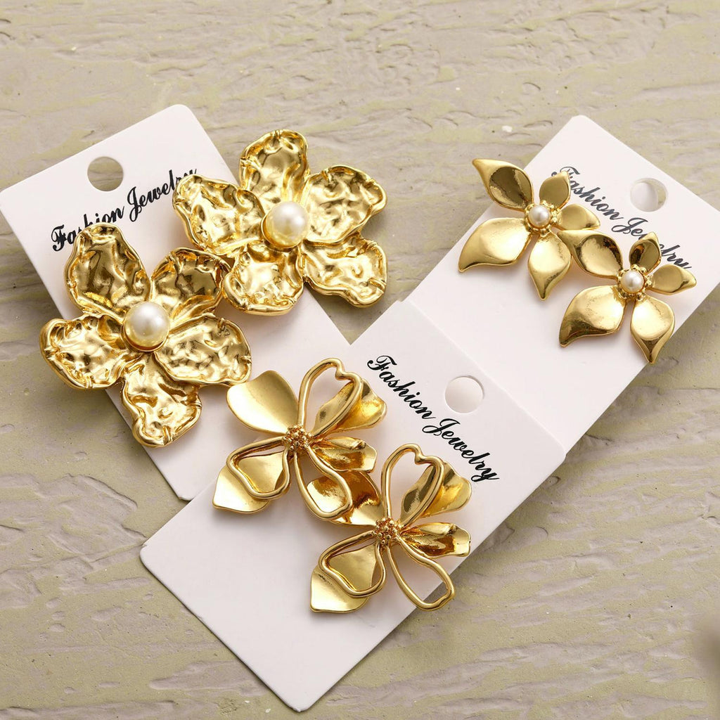 Damen Haarklammern Set mit floralem Design und eleganten Perlenakzenten Shop Nory