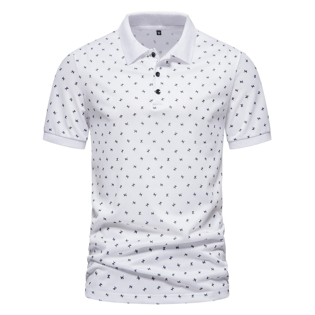 Herren Poloshirt mit modernem Muster und atmungsaktiven Eigenschaften