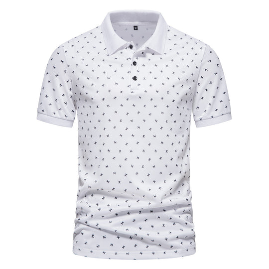 Herren Poloshirt mit modernem Muster und atmungsaktiven Eigenschaften