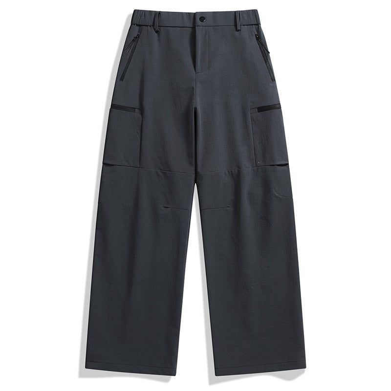 Herren weite Utility-Cargohose mit Reißverschluss‑Taschen und vorgeformten Knien Shop Nory