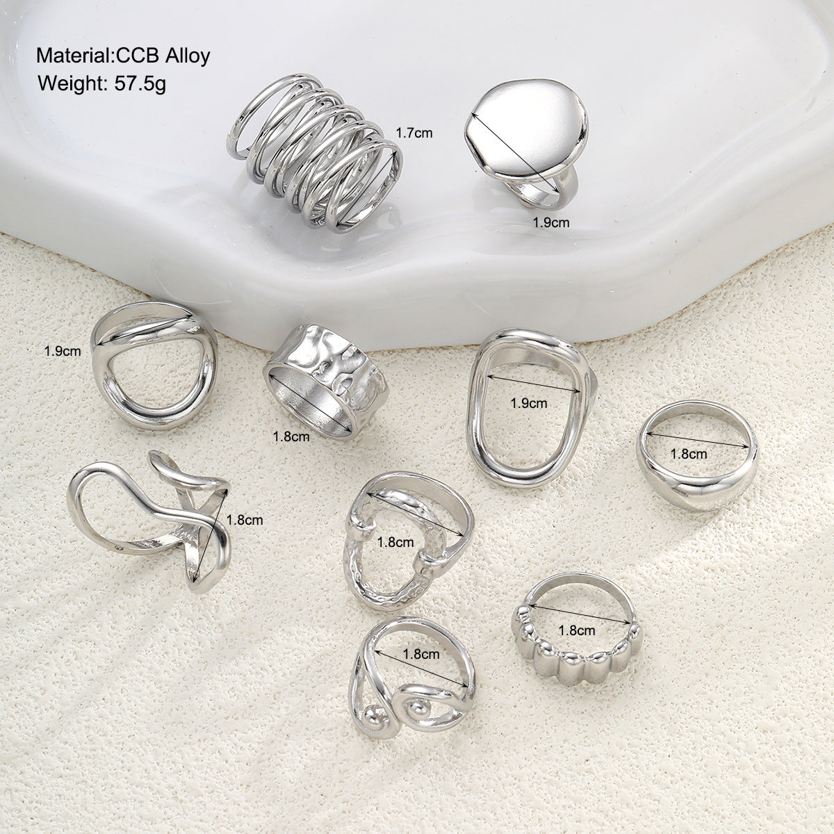 Damen trendige und kreative Ringe Kollektion Shop Nory