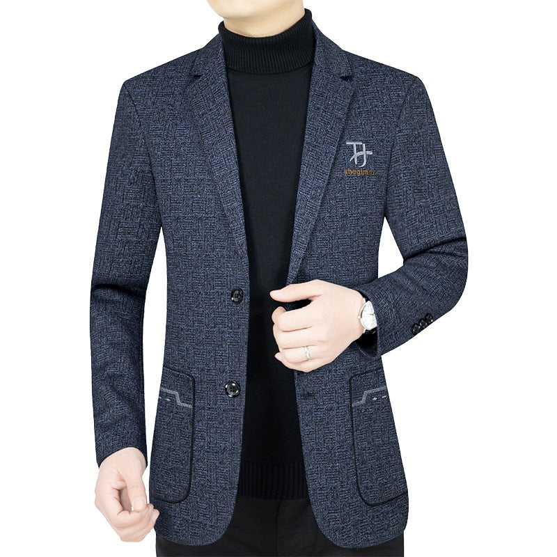 Herren Modernes Einreihiges City-Blazer mit aufgesetzten Taschen und leichter Halbfütterung Shop Nory