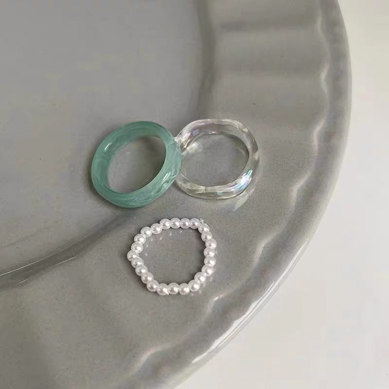 Damen Ring-Set aus handgefertigten Naturmaterialien Shop Nory