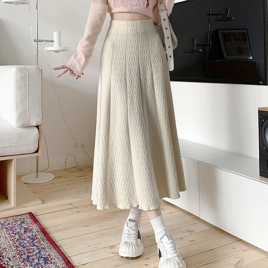 Damen Langer Rock mit strukturiertem Design Shop Nory