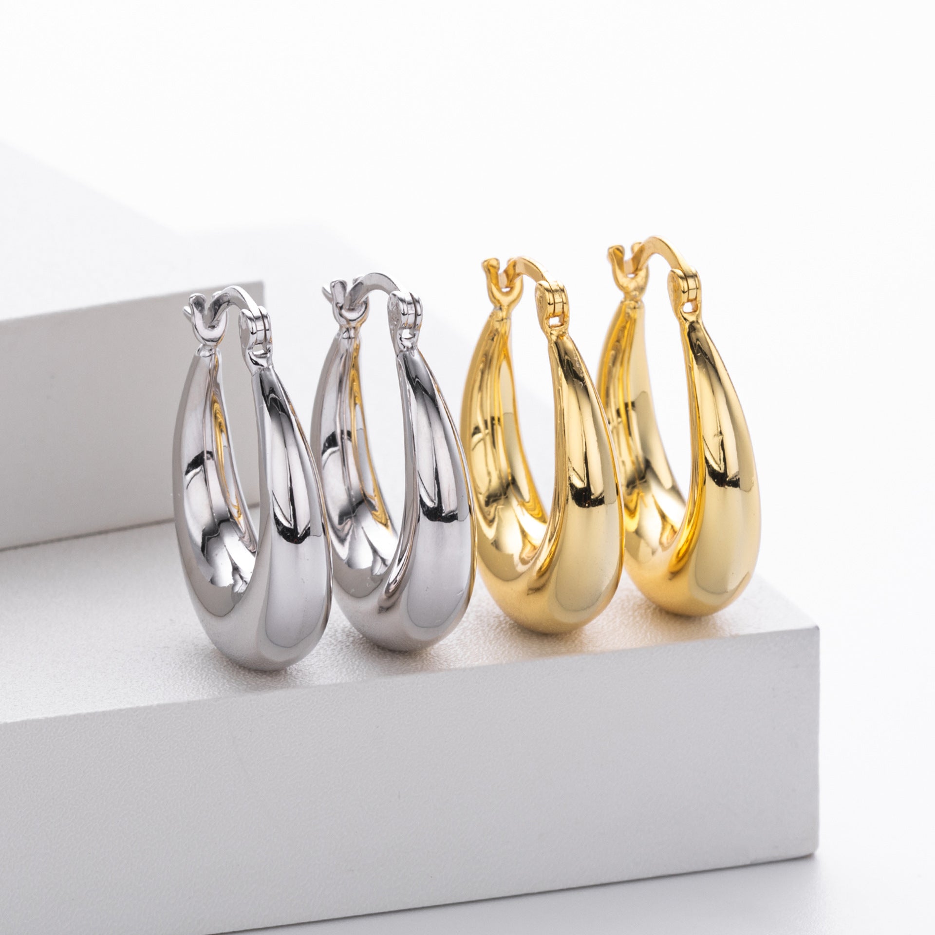 Damen Ohrhänger mit elegantem tropfenförmigem Design aus 925 Sterling Silber Shop Nory