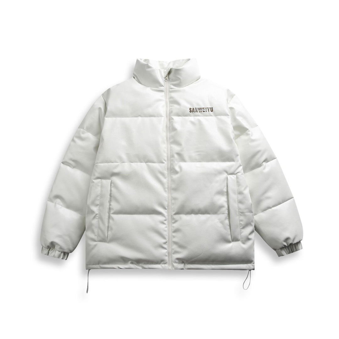 Unisex Kurz geschnittene matte Thermo-Pufferjacke mit minimaler Nahtführung und Tunnelzugsaum Shop Nory