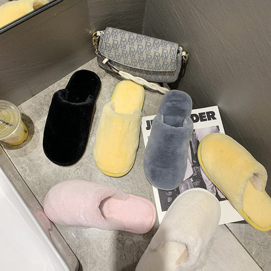 Damen Flauschige Hausschuhe aus weichem Plüschmaterial