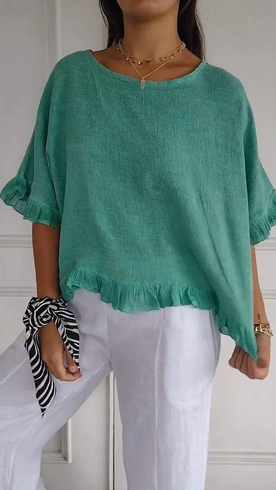 Damen Leichtes Shirt mit Fransen