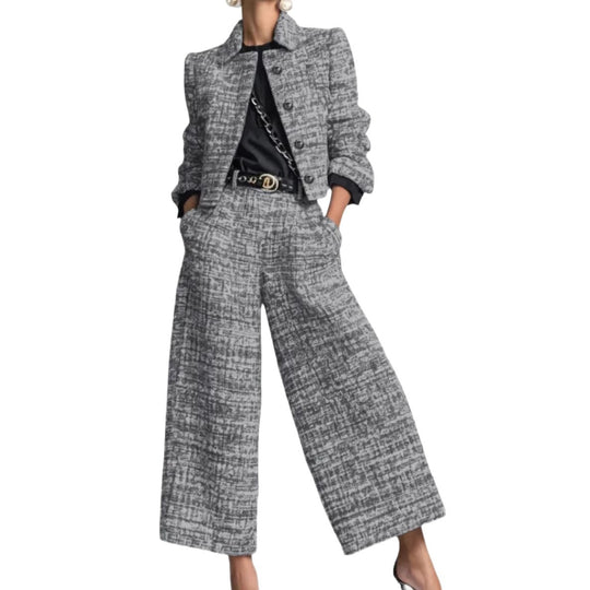 Damen Modernes Tweed-Anzug-Set