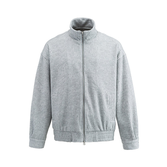 Herren Struktur-Boxy-Jacke mit Stehkragen und Zwei-Wege-Reißverschluss Shop Nory