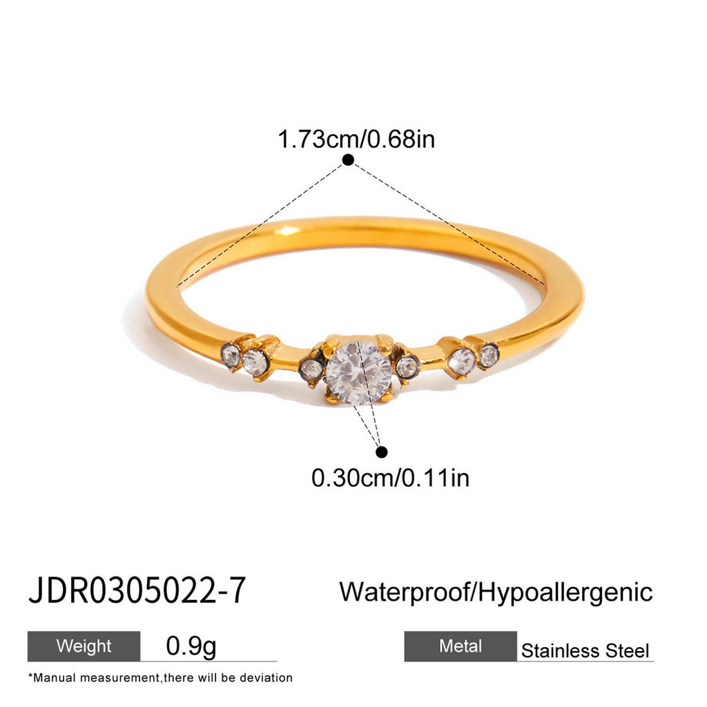 Damen Offener Ring mit funkelnden Zirkonia-Akzenten Shop Nory