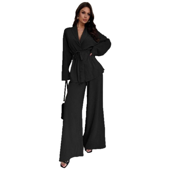 Damen Eleganter Wickel-Jumpsuit mit weitem Palazzo-Bein Shop Nory