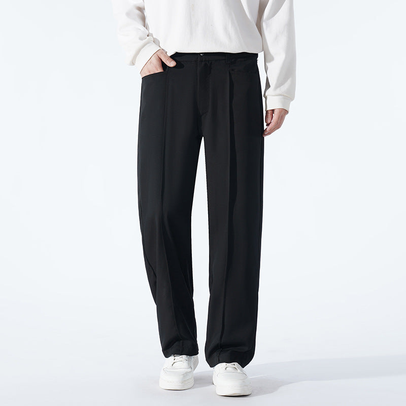 Herren Weite Crêpe‑Hose mit Bundfalte und gerader Bügelfalte Shop Nory