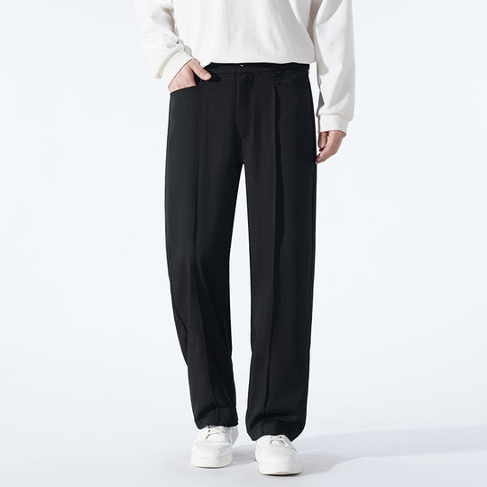 Herren Weite Crêpe‑Hose mit Bundfalte und gerader Bügelfalte Shop Nory