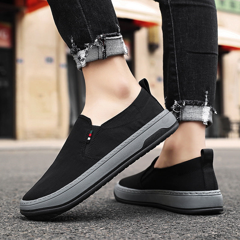 Herren Minimalistischer Slip-On City-Sneaker aus Mikrofaser mit stoßdämpfender Komfortsohle Shopy Nory