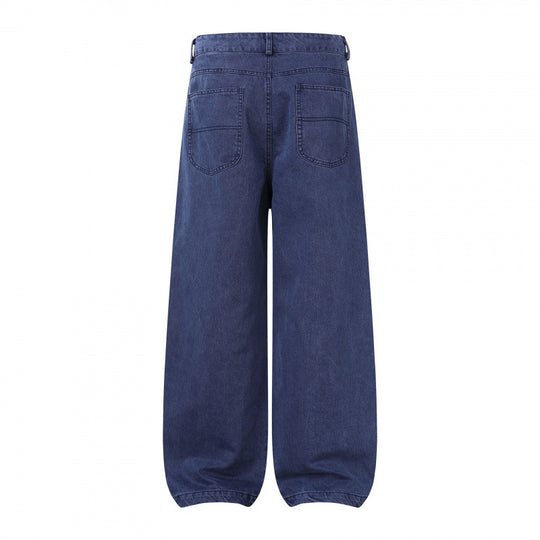 Damen Weite Highwaist Balloon-Jeanshose aus robustem Denim mit elastischem Knöchelsaum Shop Nory