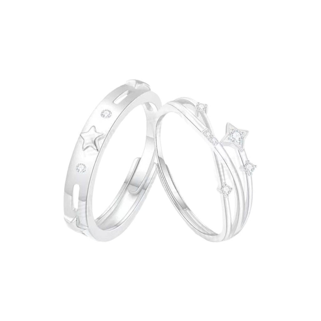 Damen Ring-Set mit funkelnden Sternen und Zirkonia Shop Nory