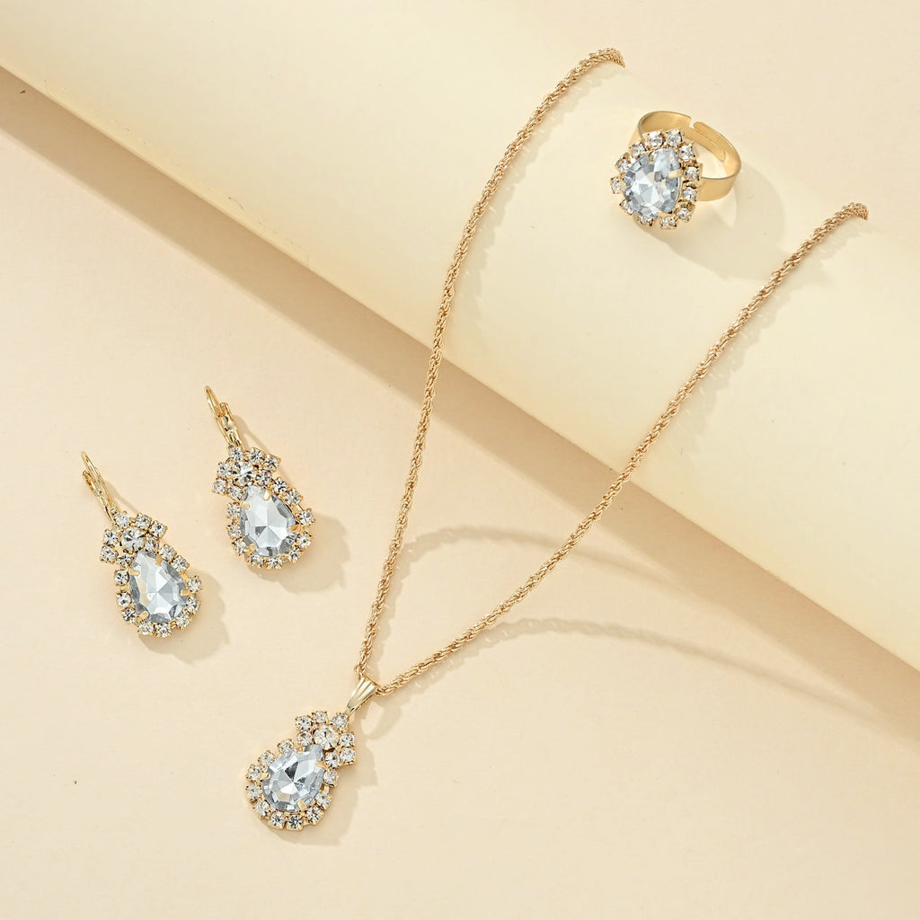Damen Elegantes Schmuckset mit funkelnden Zirkonia-Steinen Shop Nory