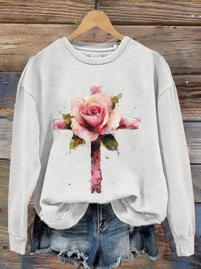 Damen Gemütlicher Pullover mit Herzmotiv Shop Nory