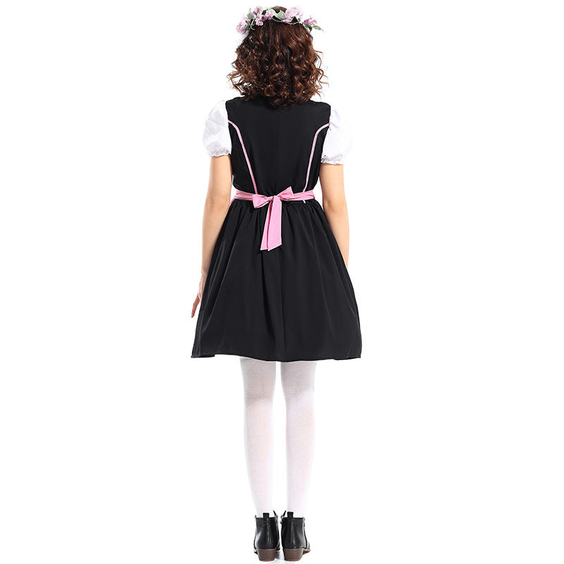 Damen nan traditionelles Dirndlkleid mit dekorativer Schnürung und abnehmbarer Schürze Shop Nory