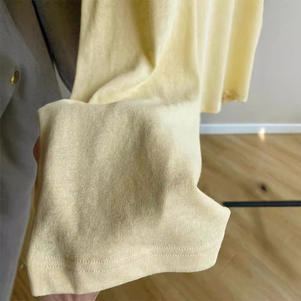 Damen Lässiges Langarmshirt mit V-Ausschnitt Shop Nory