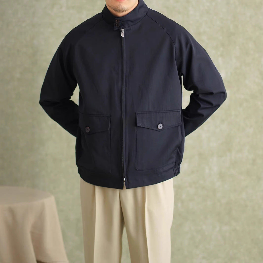 Herren Harrington-Jacke mit Cordkragen und aufgesetzten Pattentaschen Shop Nory