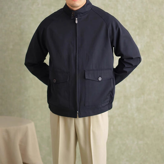 Herren Harrington-Jacke mit Cordkragen und aufgesetzten Pattentaschen Shop Nory
