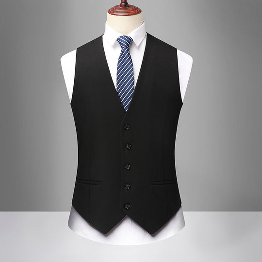 Herren Elegante Slim-Fit Anzugweste mit V-Ausschnitt und Pattentaschen Shop Nory