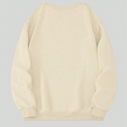Damen Oversize Sweatshirt mit Halloween-Kürbis-Print und Rundhalsausschnitt Shop Nory