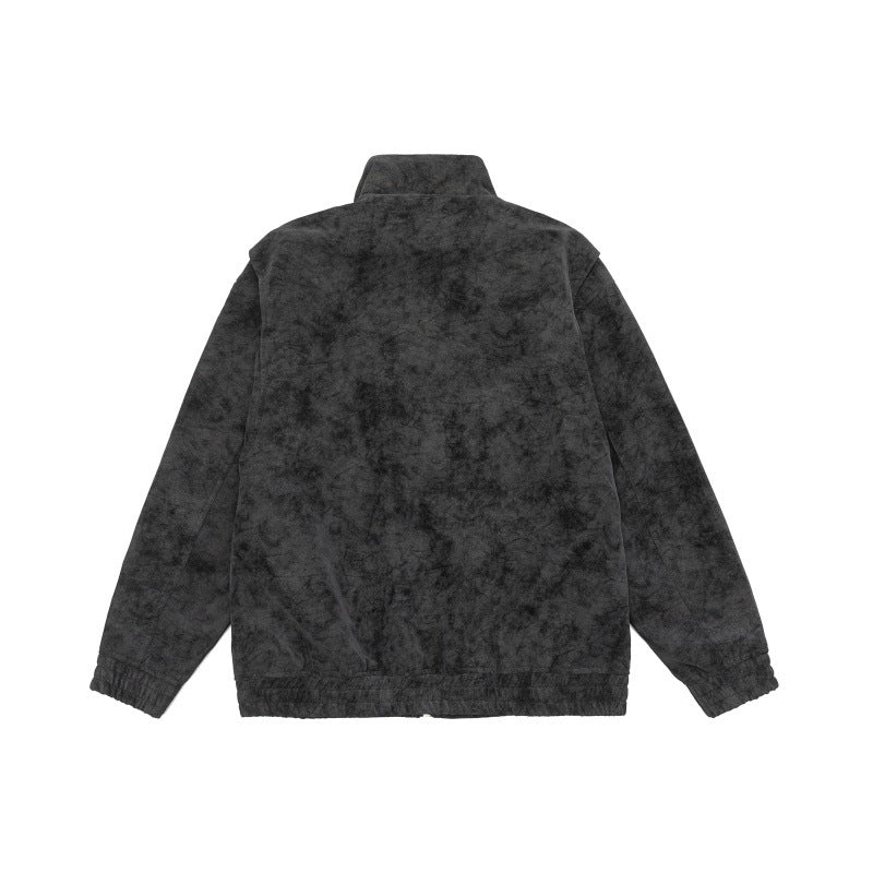 Herren Boxy Utility-Blousonjacke aus Veloursoptik mit Stehkragen und Mehrfachtaschen Shop Nory