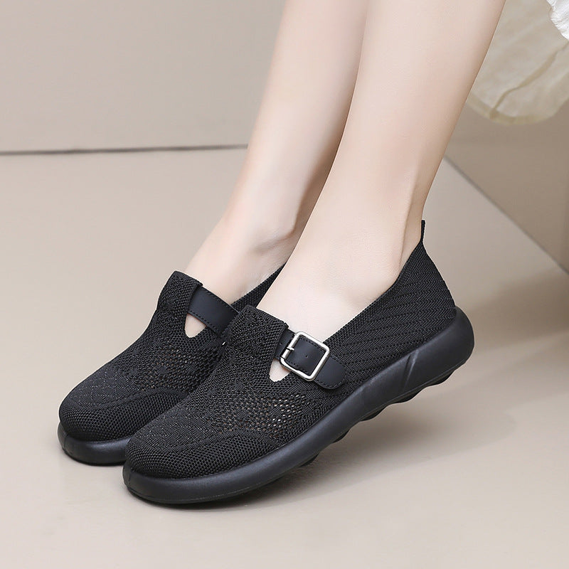 Damen Atmungsaktive Slip-On Schuhe mit verstellbarem Riemen
