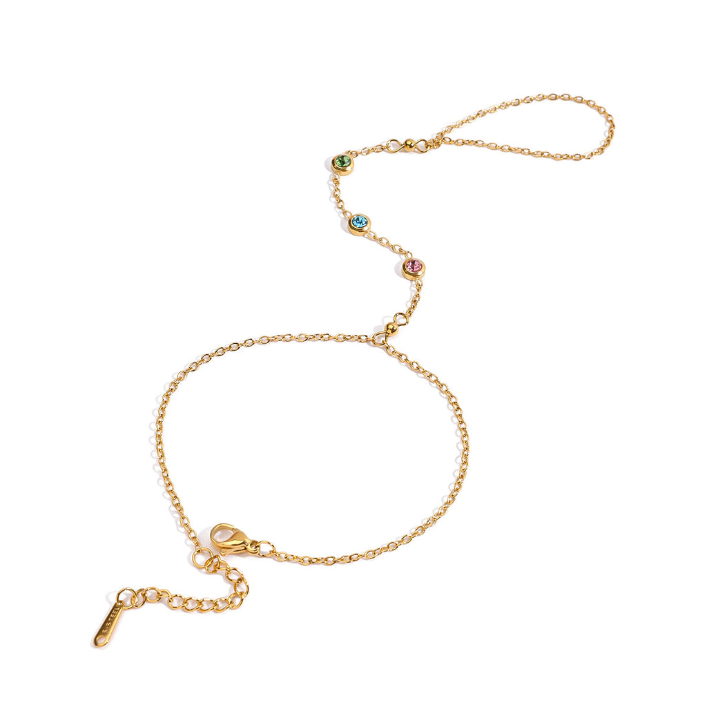 Damen Armband mit funkelnden Zirkonia und exquisite Kettenverarbeitung Shop Nory