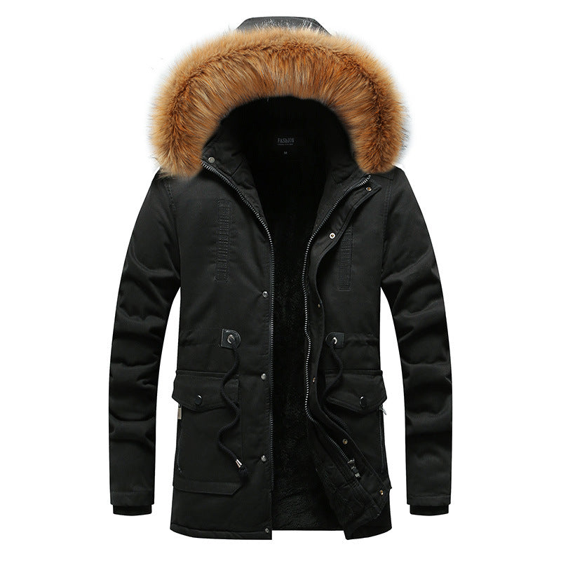 Herren Winterparka mit Kunstfellkapuze und Teddyfutter Shop Nory