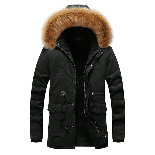 Herren Winterparka mit Kunstfellkapuze und Teddyfutter Shop Nory