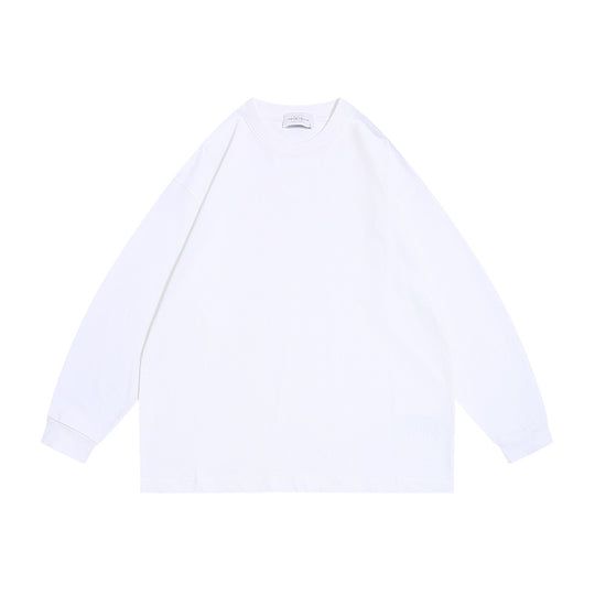Unisex Oversize-Langarmshirt aus schwerer Baumwollmischung mit Rundhalsausschnitt und gerippten Bündchen Shop Nory