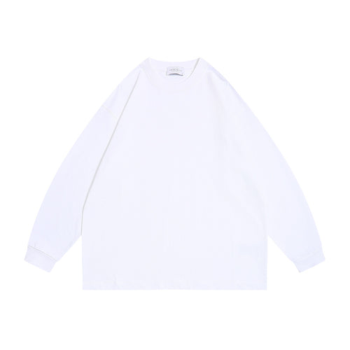 Unisex Oversize-Langarmshirt aus schwerer Baumwollmischung mit Rundhalsausschnitt und gerippten Bündchen Shop Nory