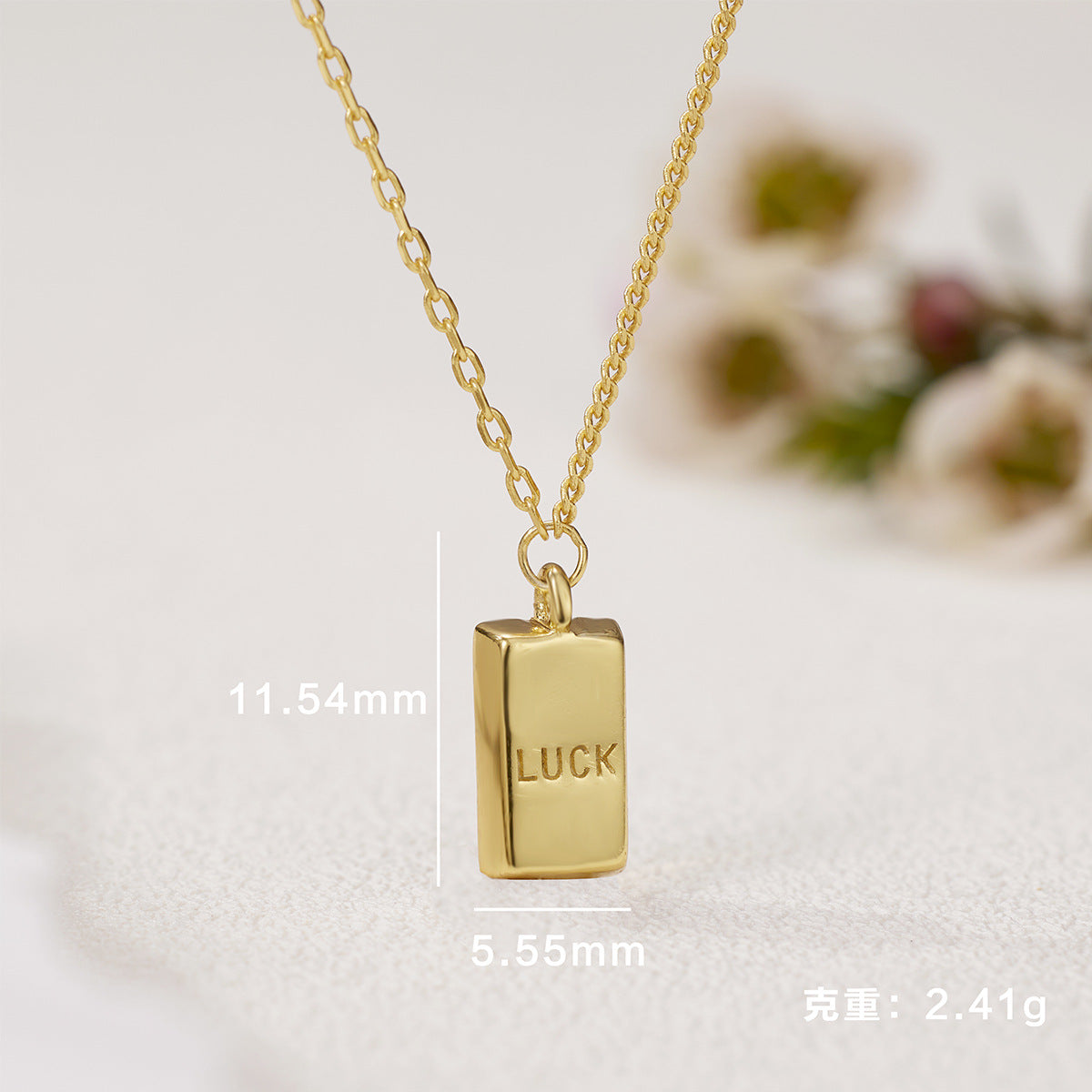 Damen Halskette mit charmantem Glücksanhänger und eleganter Gliederkette Shop Nory