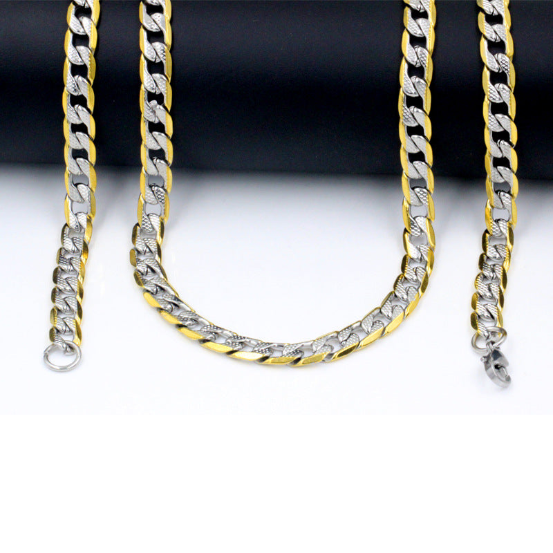 Damen Edelstahl-Halskette mit luxuriösen goldplattierten Kettengliedern Shop Nory