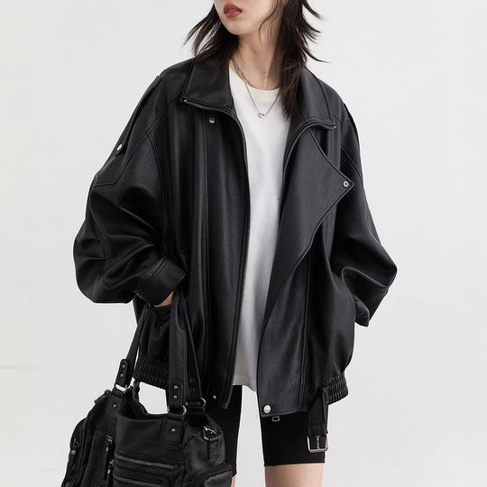 Damen Stilvolle Lederjacke Shop Nory