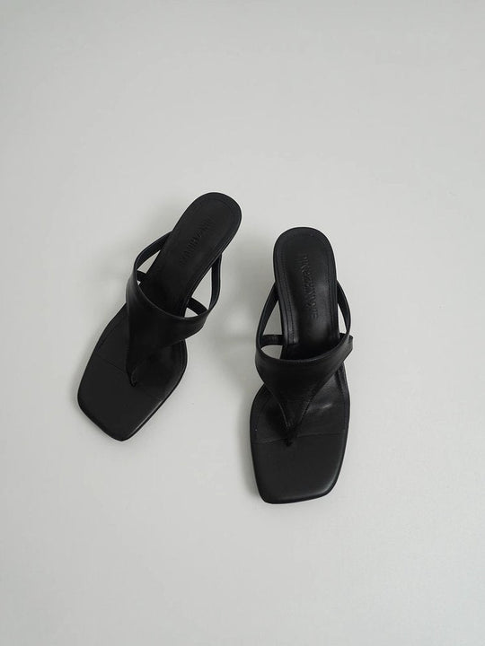 Damen elegante Zehentrenner-Pantoletten aus hochwertigem Wildleder mit bequemer Sohle
