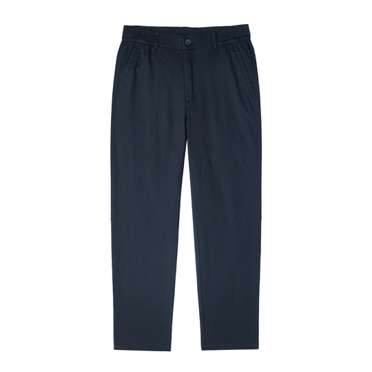 Herren Konisch zulaufende Baumwoll-Chinohose mit elastischem Bund und klassischen Eingrifftaschen Shop Nory
