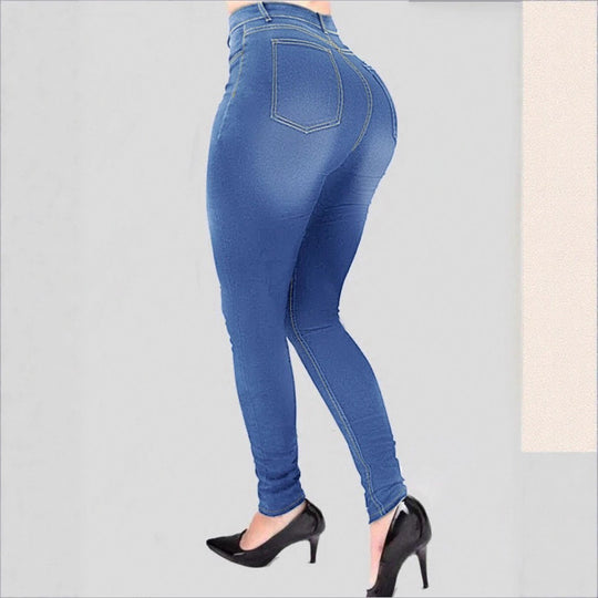 Damen Hochgeschnittene Sculpting-Jeggings im Denim-Look mit Push-up-Effekt Shop Nory