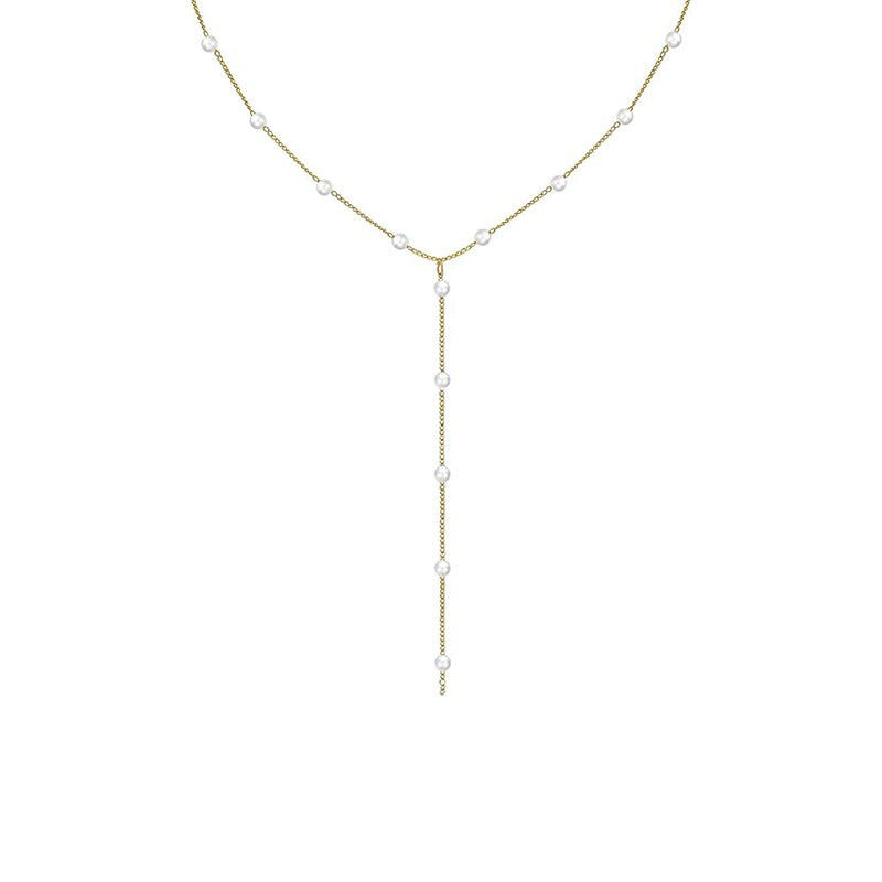 Damen Y-Halskette mit filigranen Perlen und elegantem Kettendesign Shop Nory