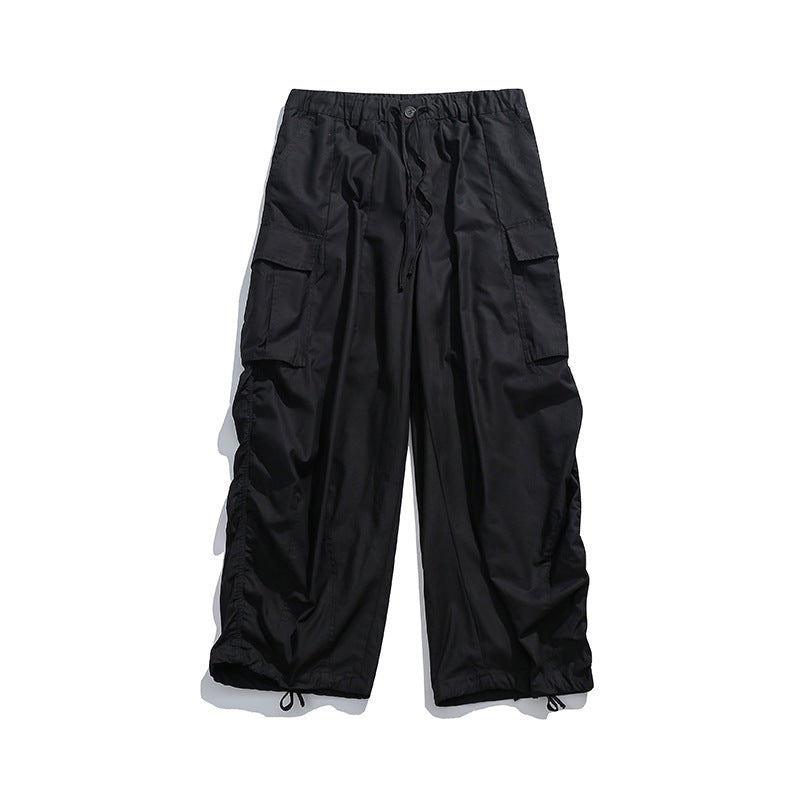 Unisex Weite Cargo-Hose mit Tunnelzugbund, großen Pattentaschen und verstellbarem Saum Shop Nory