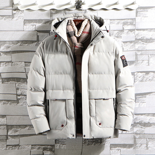 Herren wattierter Parka mit Kapuze und großen Fronttaschen Shop Nory