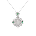 Damen Halskette mit exquisitem Edelsteinanhänger und funkelnden Zirkonia-Elementen Shop Nory