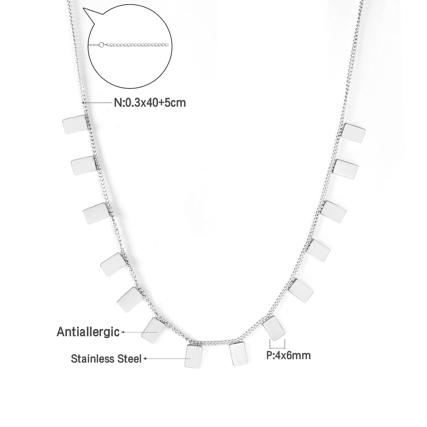 Damen elegante Goldplattierte Halskette mit geometrischen Anhängern Shop Nory