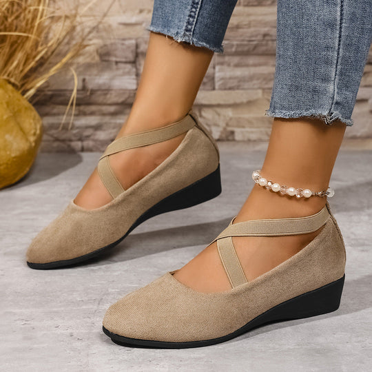 Damen Klassische Ballerinas aus weichem Wildleder