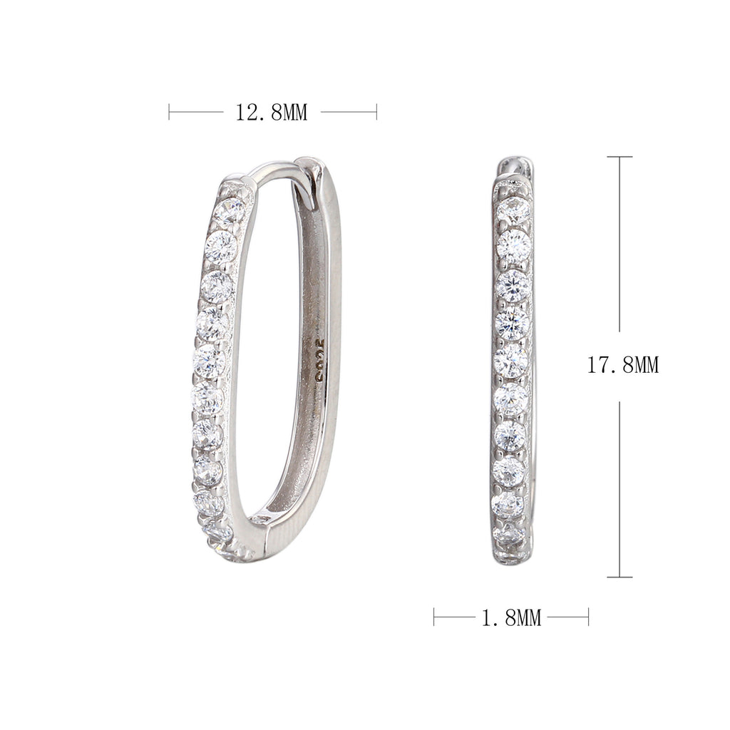 Damen Creolenohrringe mit funkelndem Zirkonbesatz Shop Nory